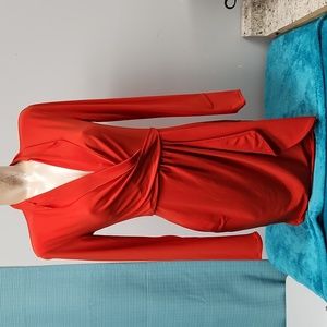 WOMEN'S VICTORIA'S SECRET ORANGE LONG SLEEVE DRESS SIZE SMALL